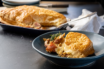 5 Ingredient Bacon & Chicken Pie