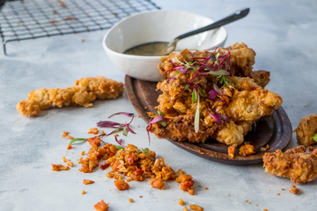 Crumbed Pork Neck with Sweet Soya Mayonnaise