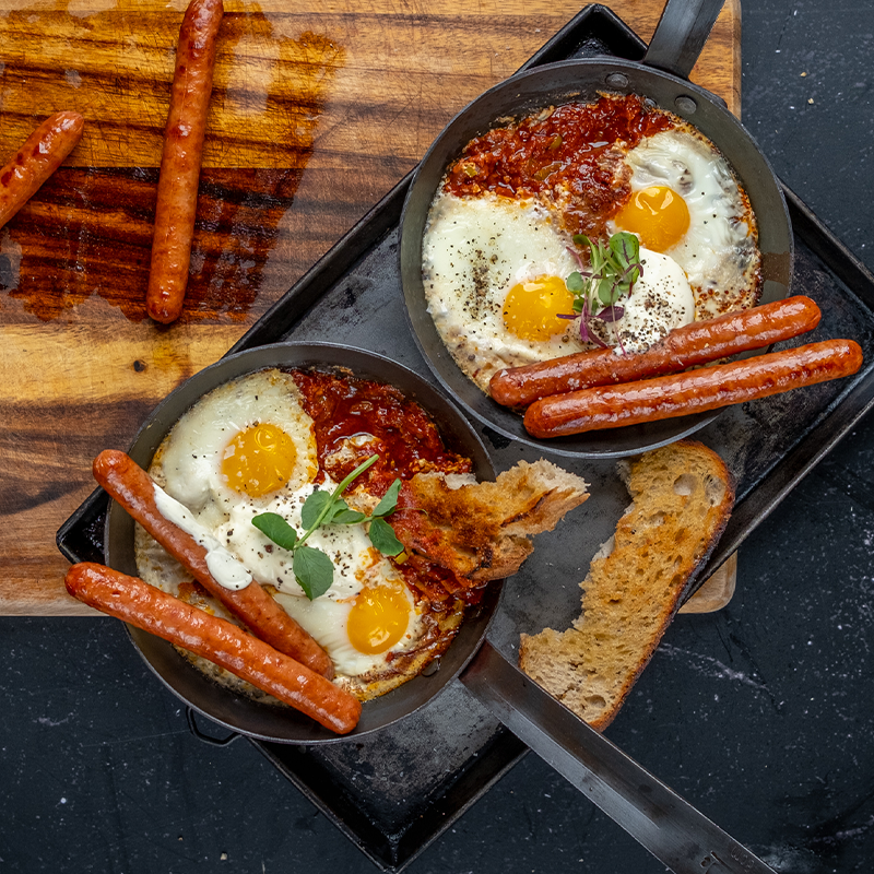 5 Ingredient Shakshuka with Bacon Grillers 