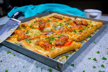 Cheese, Corn & Vienna Tart