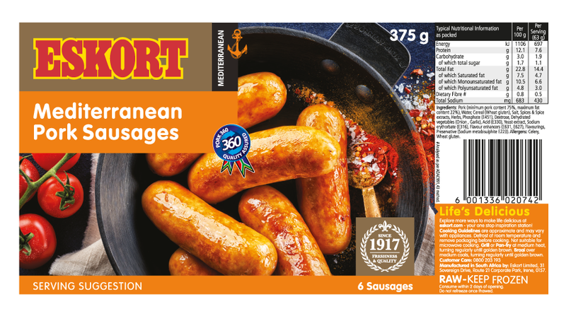 Mediterranean Pork Sausages 