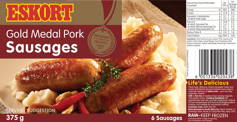 Gold Medal Pork Sausages 