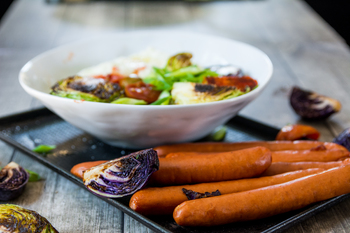 Russians, Pap, Tomatoes & Baby Cabbage