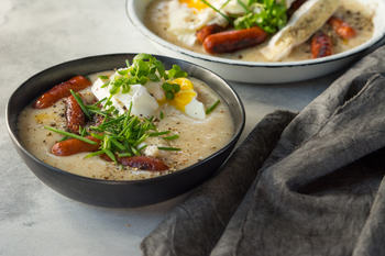 Harissa & Brie Breakfast Mash