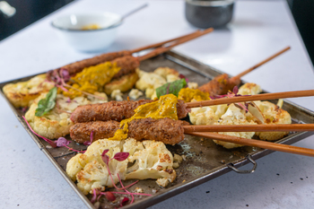 Crusted Beef Sausages & Cauliflower Steaks