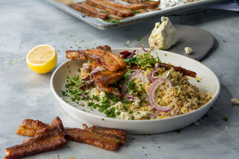 Crispy BBQ Rashers with Spicy Gorgonzola